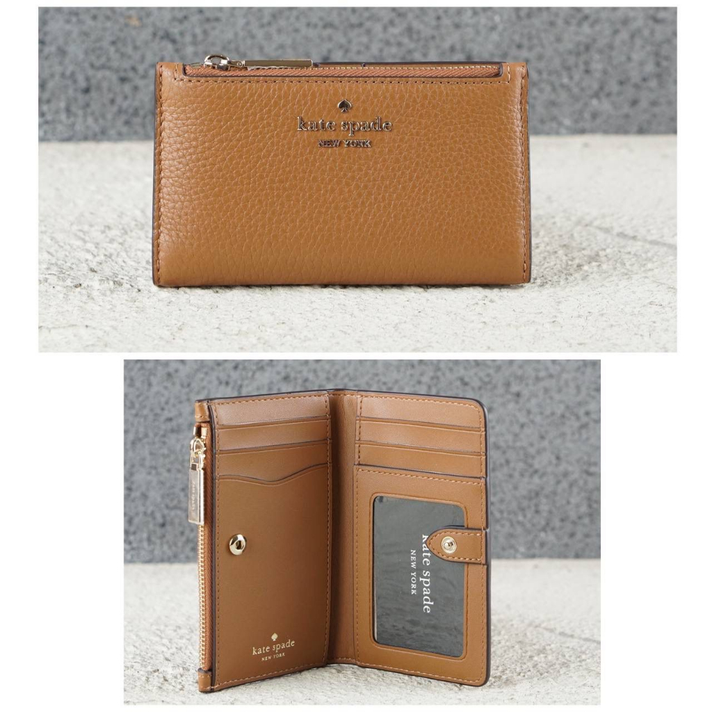 Kate spade leila small bifold wallet pebbled leather