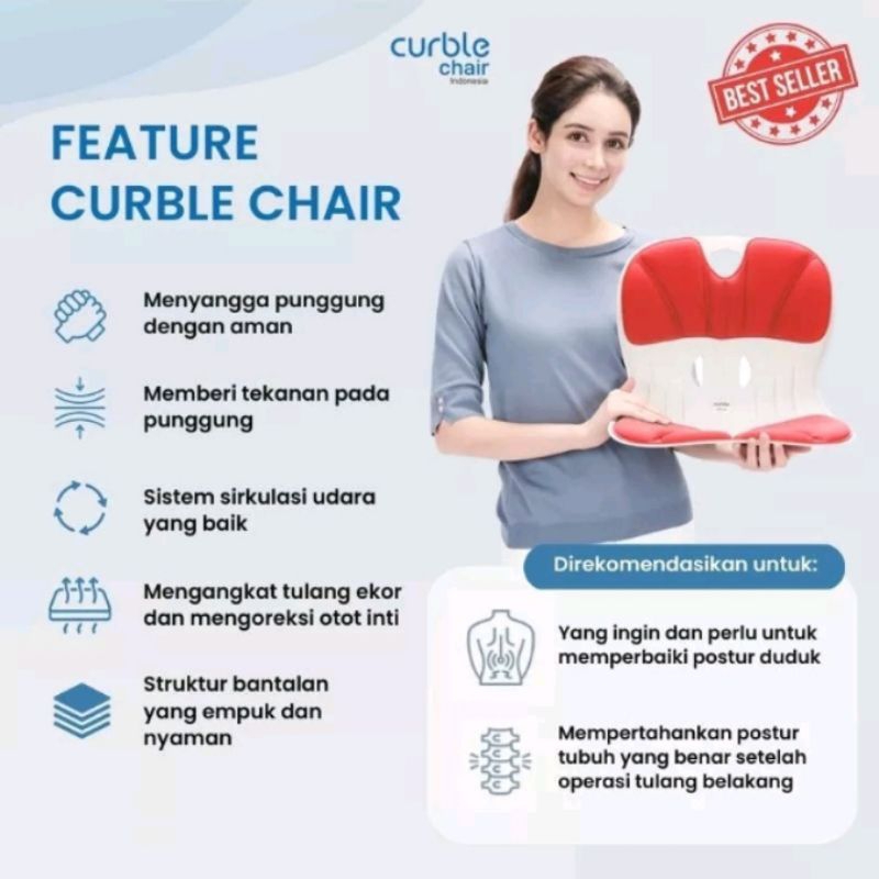 Kursi Penopang Postur Penyangga Pinggang Seperti Curble Chair