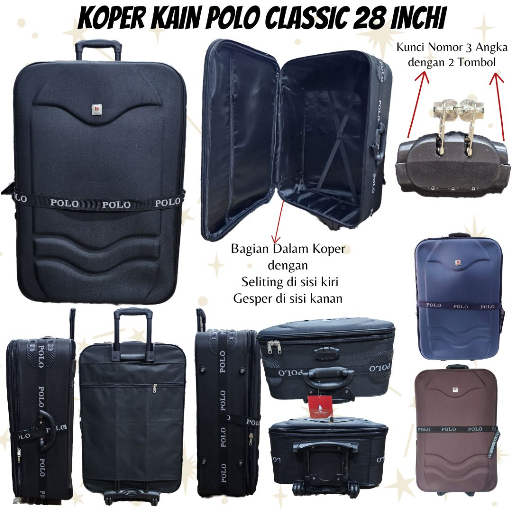 Koper Polo Classic Ekspanding 28 INCHI MURAH / Koper Kain Polo Classic BESAR BARU / Koper Polo Class