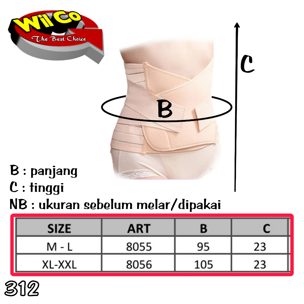 K312 - [Per 1 Pcs ] SETAGEN KORSET PELANGSING PERUT SOREX SLIMMING CORSET FREE SIZE