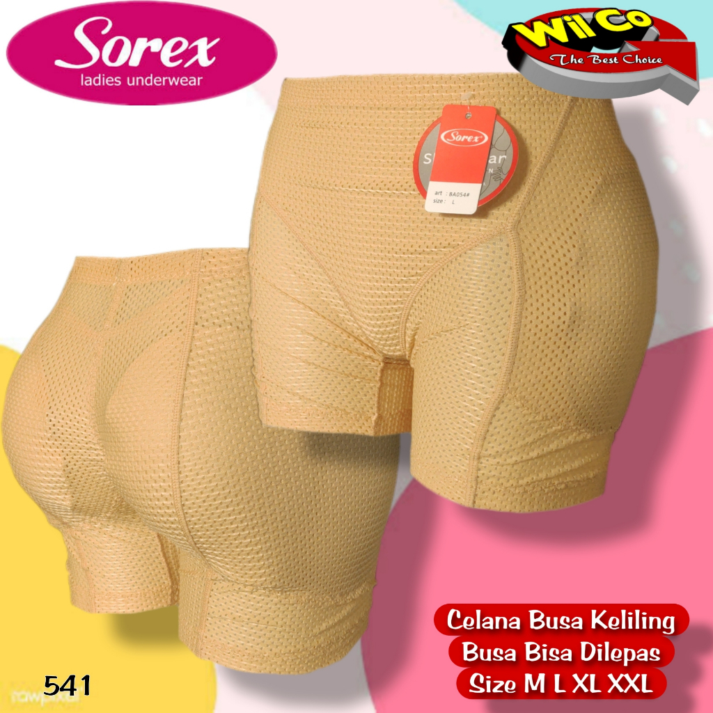 K541 - (naikkan 1 ukuran) CELANA BUSA WANITA SHAPEWARE PAKAIAN WANITA CD BUSA PEMBENTUK BOKONG SEXY SOREX SIZE M - XXL