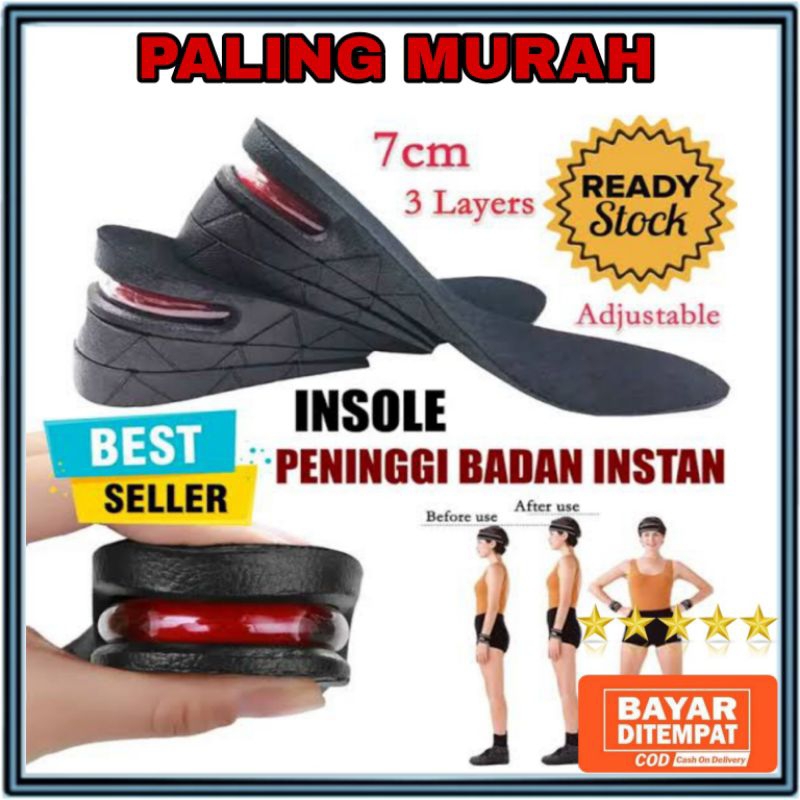 Rhodey Sol Sepatu Peninggi Badan dengan Sistem Aliran Udara - C-728 - Black