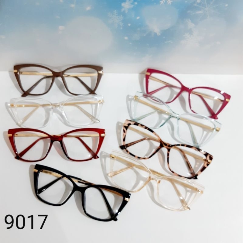 KACAMATA 9017 KACAMATA WANITA KACAMATA MINUS KACAMATA ANTI RADIASI KACAMATA BLUE CHROMIC