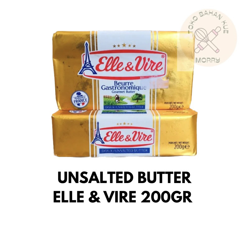 

Unsalted Butter Merek Elle & Vire 200GR