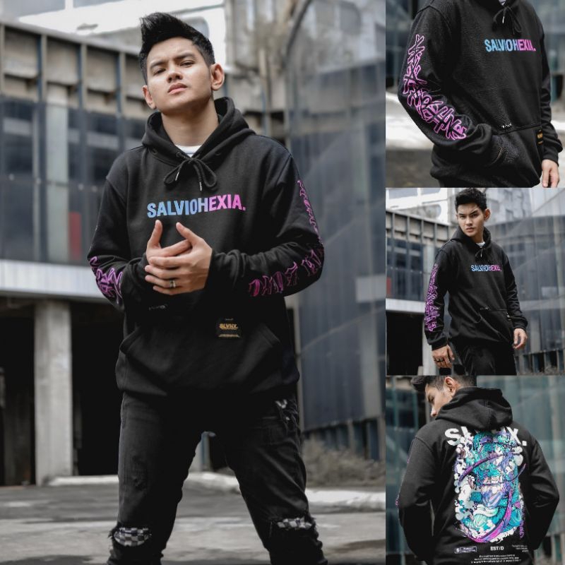 SWEATER HOODIE HITAM ANIME ORIGINAL QUALITY SALVIO HEXIA