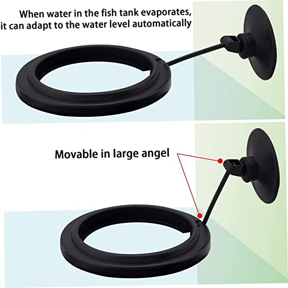 Floating Feeding Ring Aquarium Fish Feeder Tempat Pakan Ikan - KW10 - Black