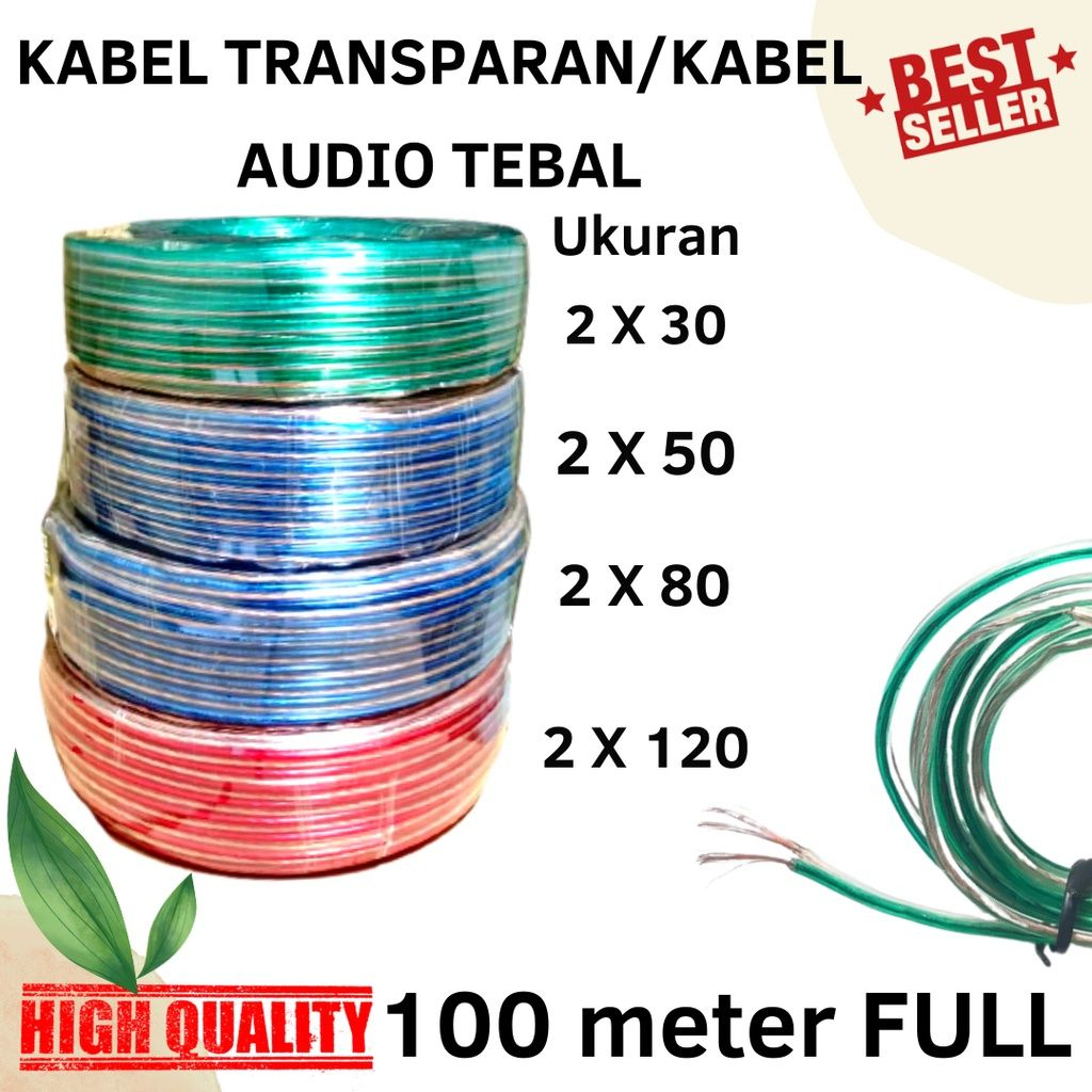 Kabel Audio Transparan Serabut Harga Per Meter