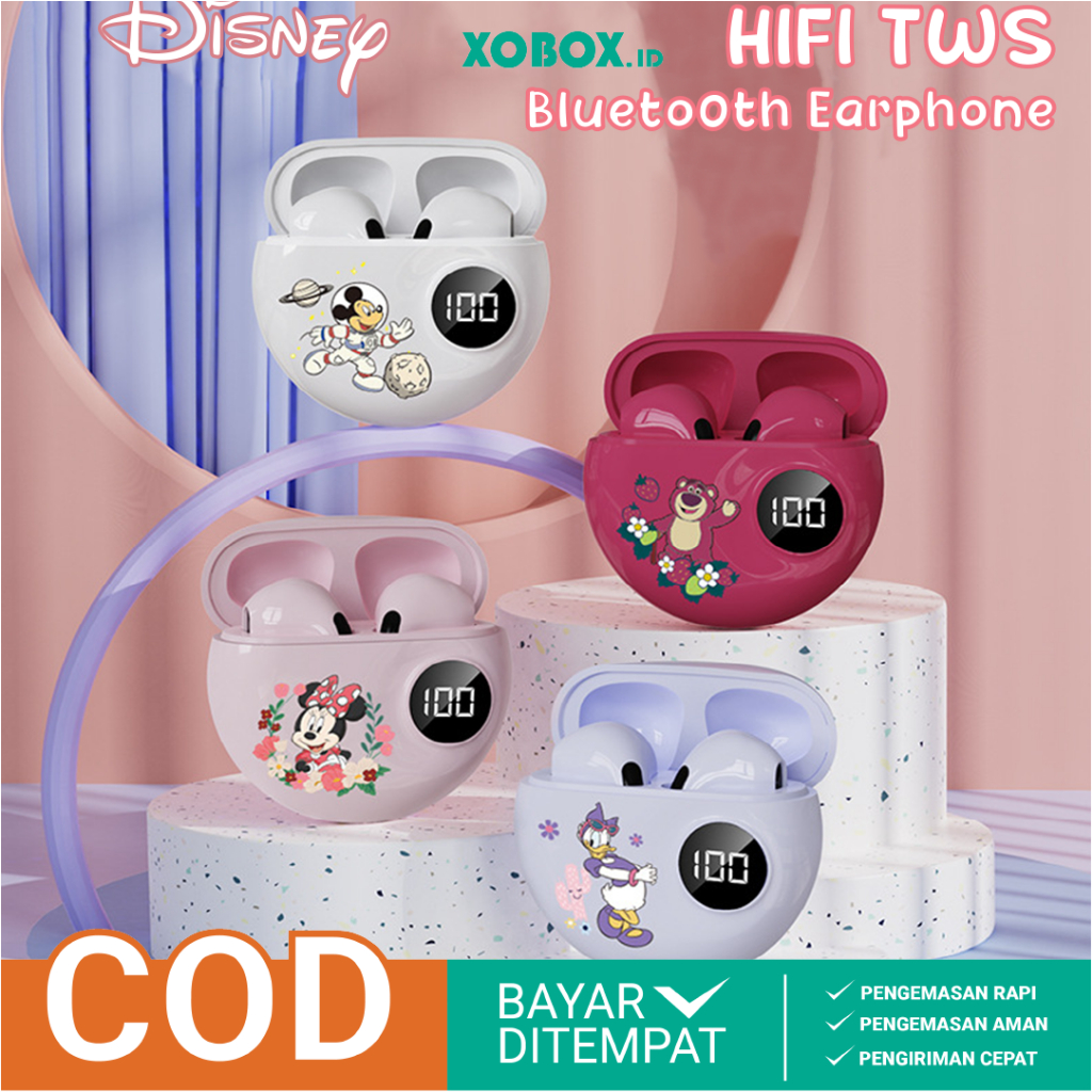 Headset Bluetooth Disney Apro6 TWS 5.3 Earphone Wireless Stereo Bass AH073 - XOBOX