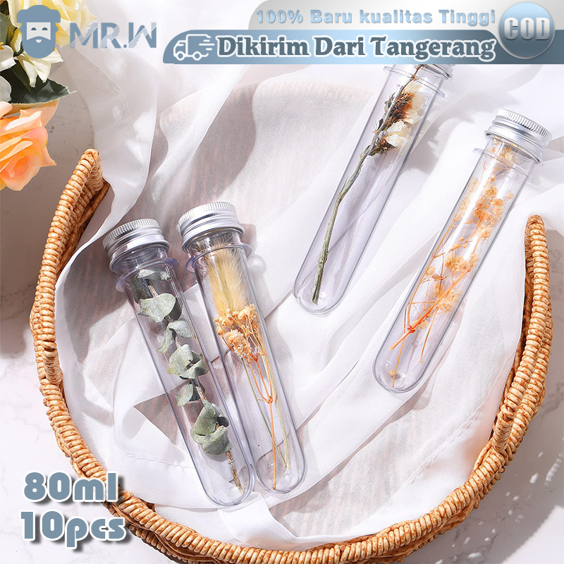 80ml botol tabung plastik 10pcs Botol Souvenir Plastik tabung reaksi plastik Test Tube With Screw Ca