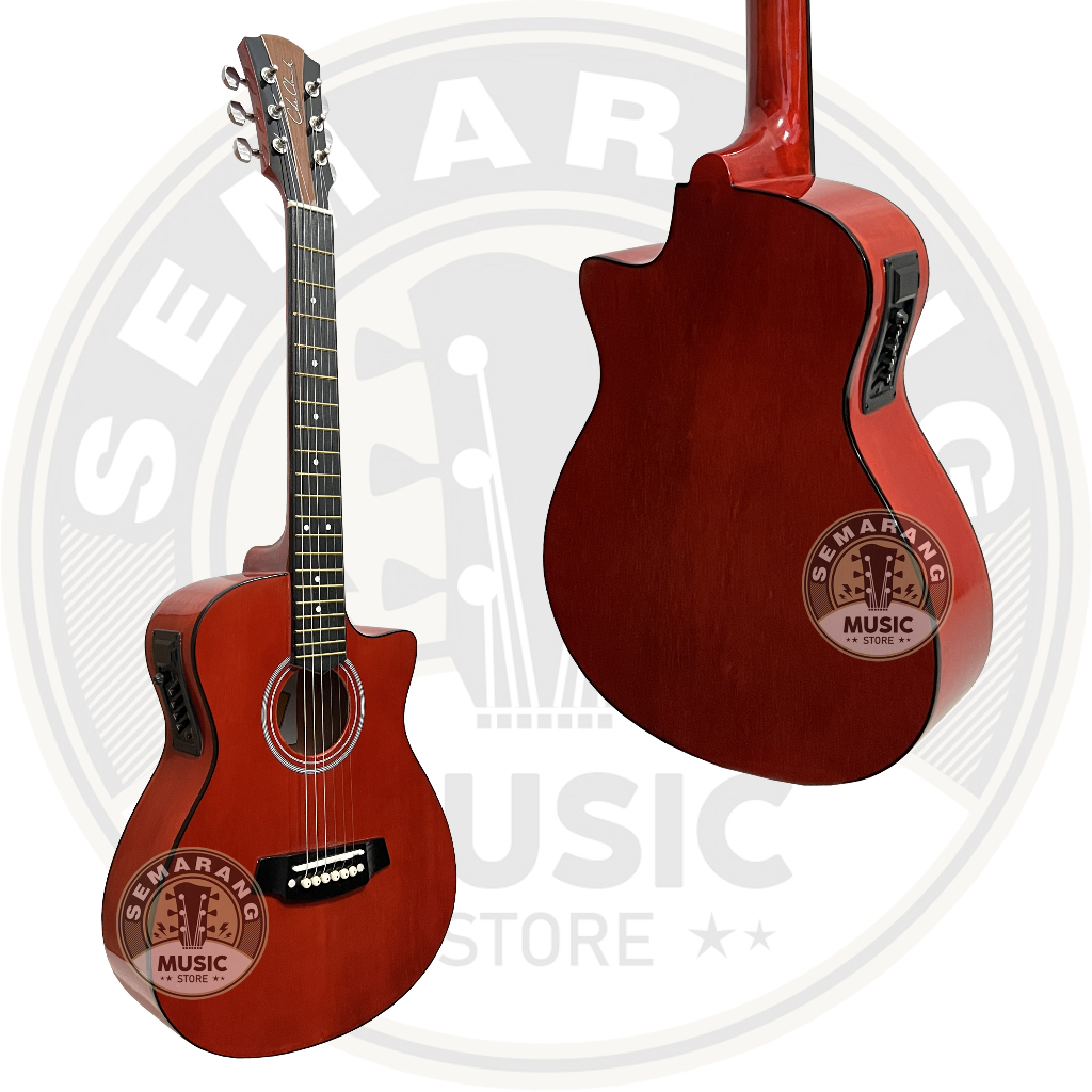 Gitar Akustik Elektrik ¾  Cole Clark Custom Tanam Besi Gitar 3/4 Cole Clark Custom Termurah Eq 7545R Paket Super Komplit