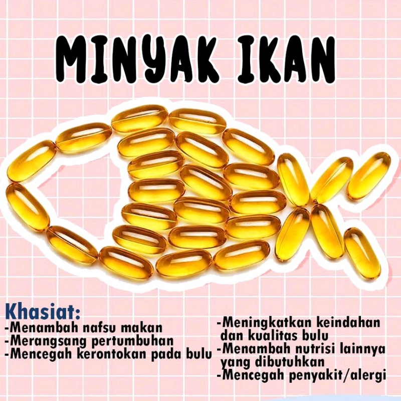 Fish oil minyak ikan vitamin bulu kucing minyak ikan termurah minyak ikan murah minyak ikan grosir