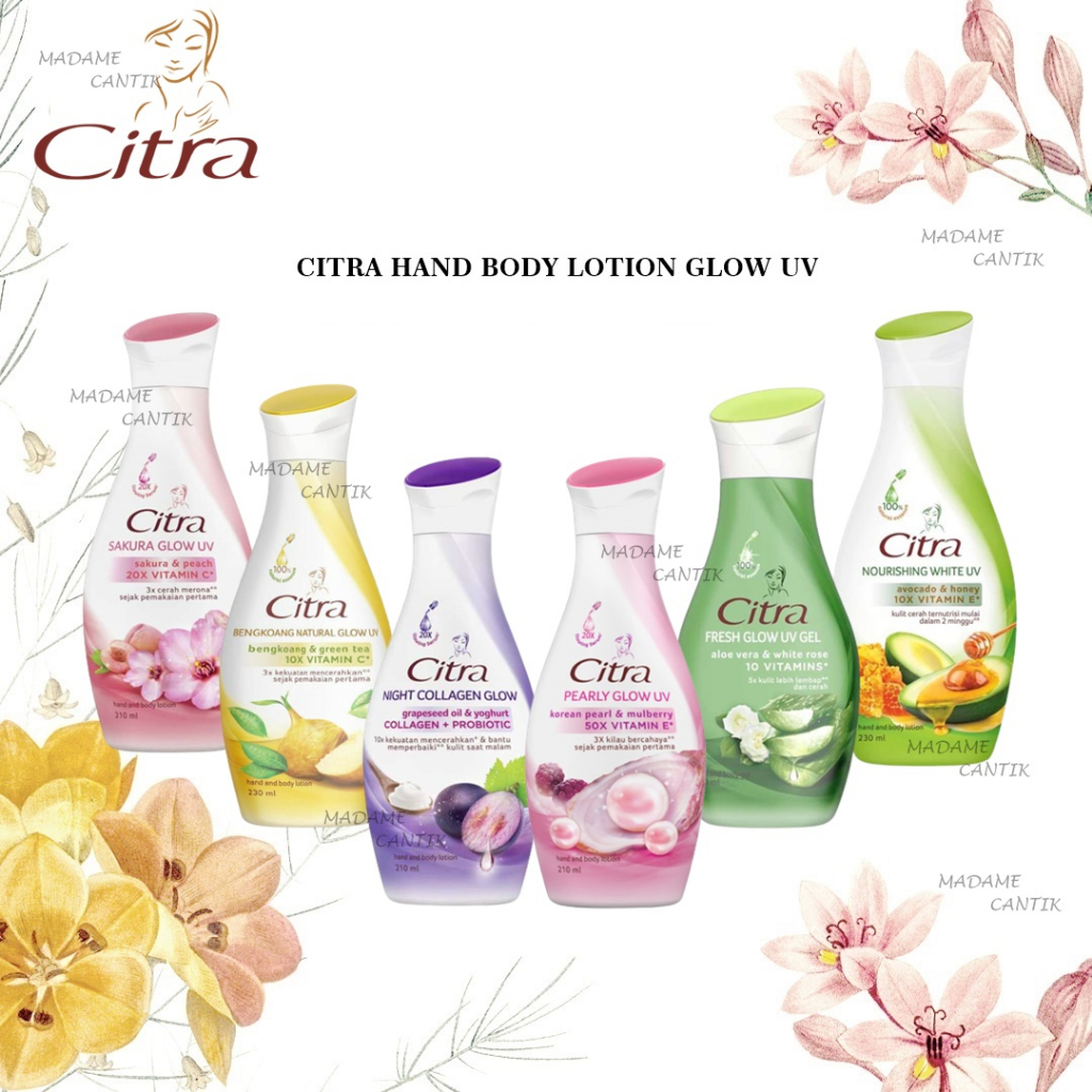 ✿ MADAME ✿ 210ML 230ML CITRA HAND BODY LOTION NATURAL GLOWING PELEMBAB KULIT BPOM