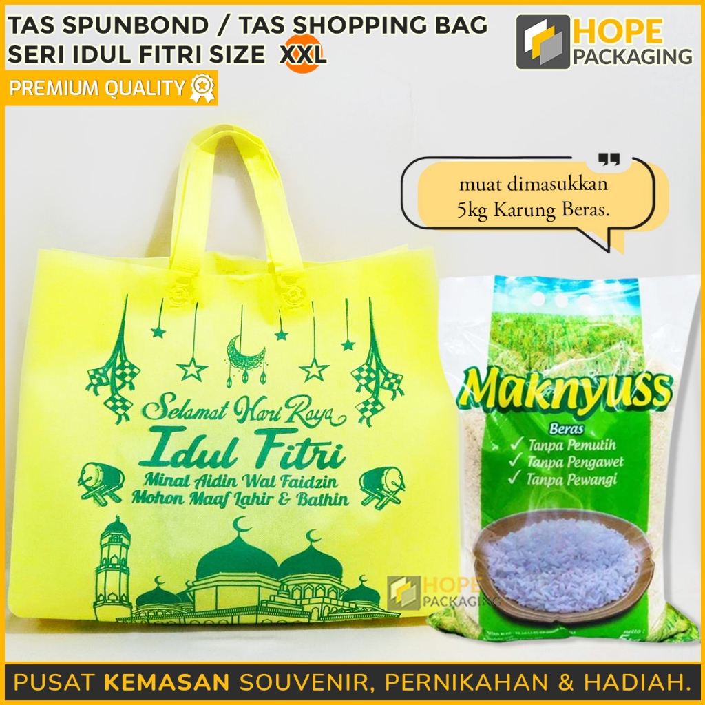 GOODIE BAG POLOS / Shopping bag packing hampers lebaran  packing nastar / tas lebaran IDUL FITRI / souvenir hadiah idul fitri tempat toples kue box nasi sirup spunbond