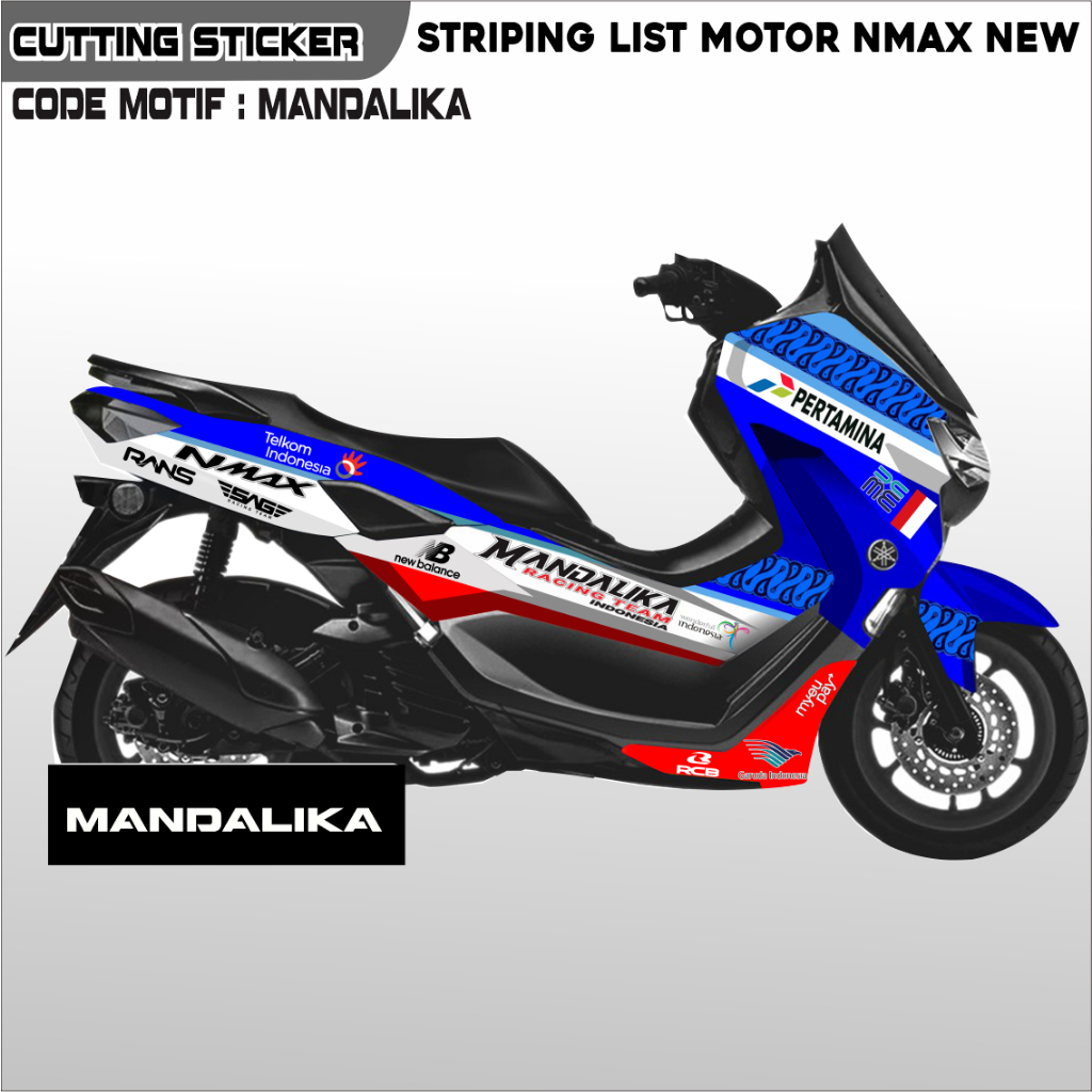 DECAL FULL BODY MANDALIKA DECAL YAMAHA NMAX MOTIF MANDALIKA