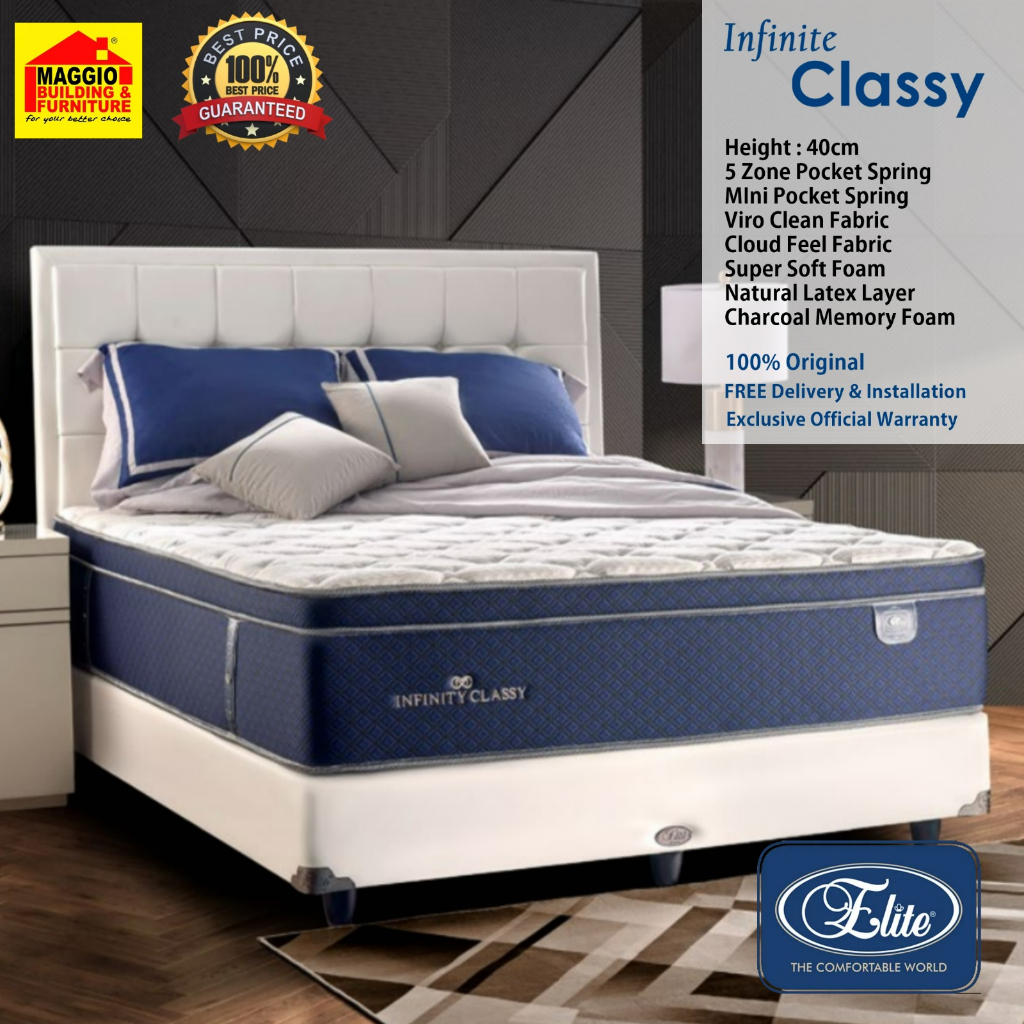 KASUR SPRINGBED ELITE - KASUR SPRING LATEX - MATRAS SPRINGBED - INFINITE CLASSY  - ELITE