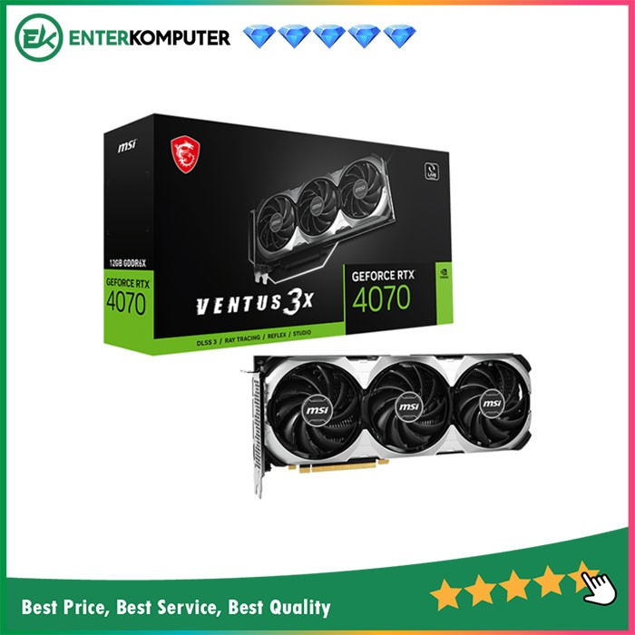 VGA MSI GeForce RTX 4070 12GB GDDR6X - Ventus 3X 12G