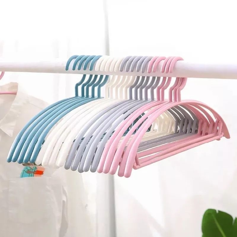 MH80GANTUNGAN BAJU PLASTIK SETENGAH LINGKARAN/HANGER PLASTIK SETENGAH LINGKARAN HANGER MILENIAL TANPA CAP BAJU/HANGER CLOTHES JEMURAN BAJU CELANA/GANTUNGAN BAJU WARNA PASTEL UNIK ADJUSTABLE