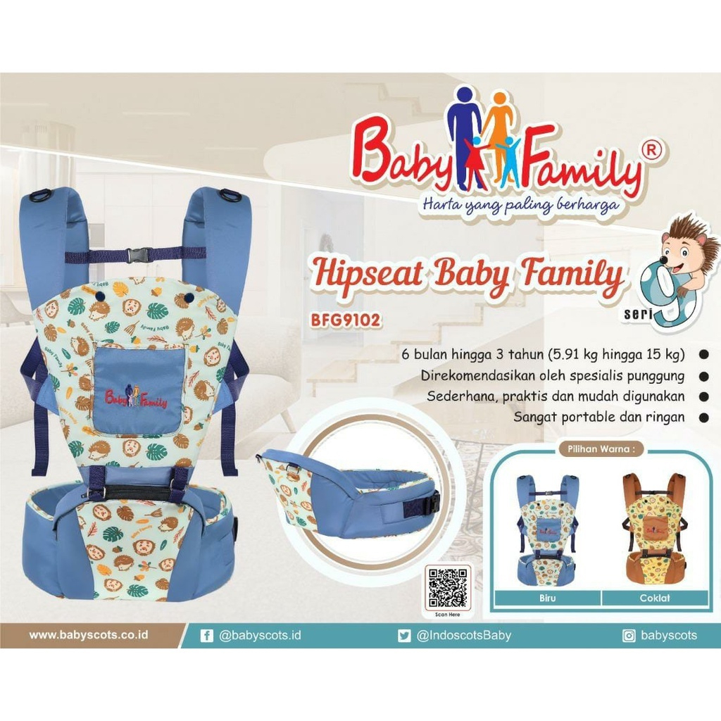 Baby Family Hip Seat BFG 9102 / Gendongan Baby Family