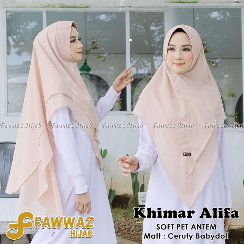khimar Alifa Softpad cerruty babydoll by fawwaz hijab