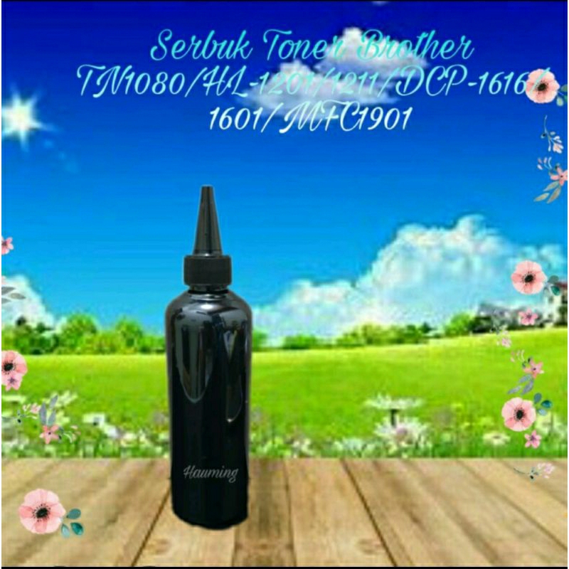 Serbuk Toner refill TN1080 HL1201 HL1211 HL-1201 DCP-1616 1601 MFC-1901 1905 1911NW 1x Isi