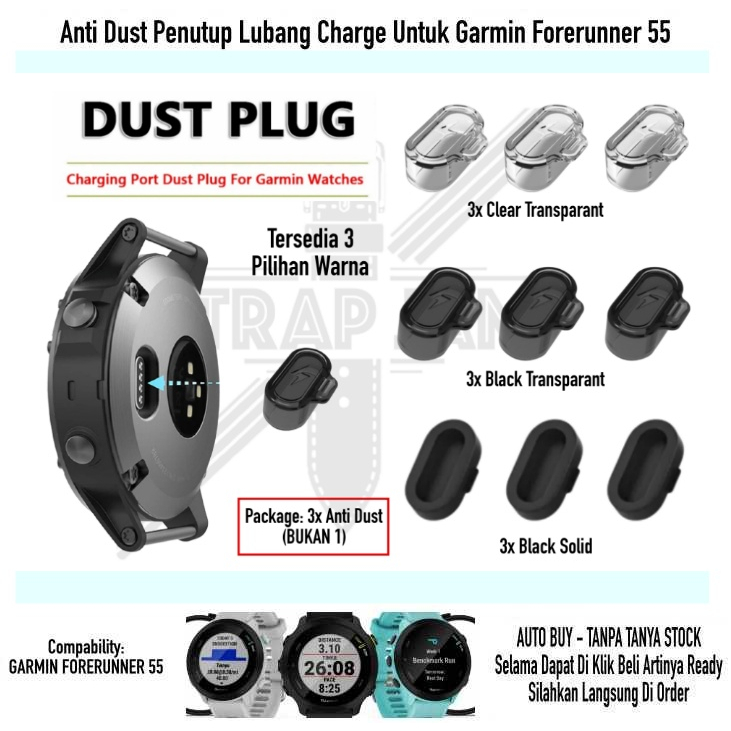 Anti Dust Plug Garmin Forerunner 55 - Penutup Lubang Charge Charging