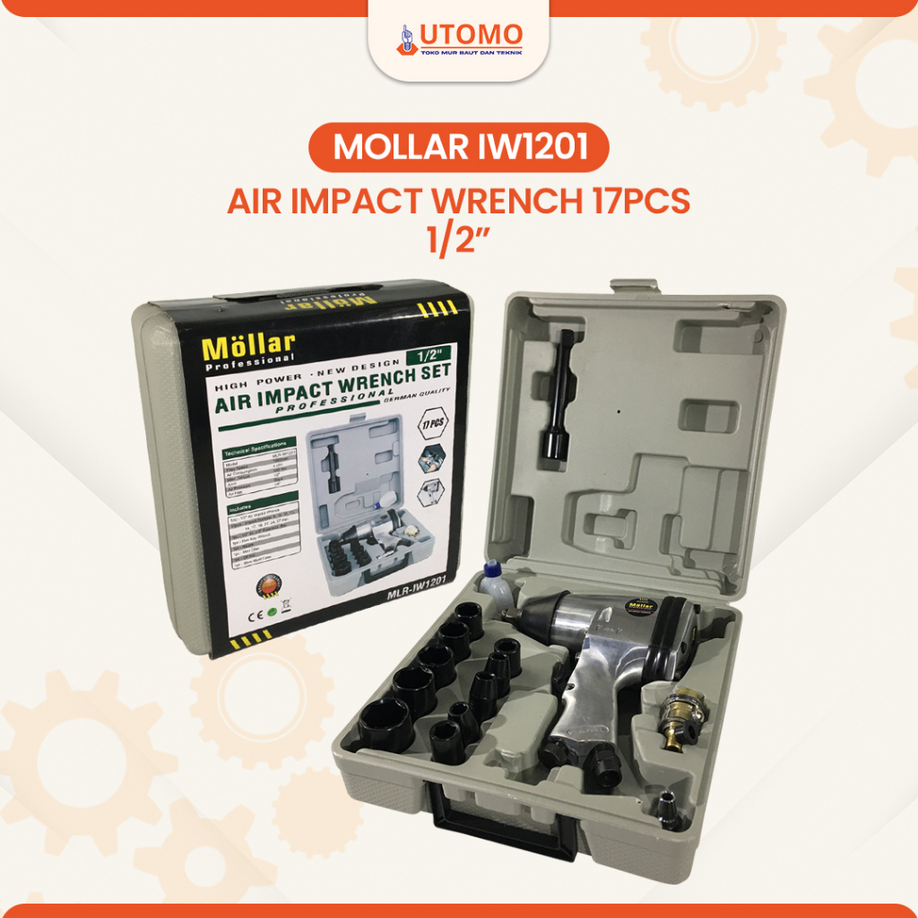 Air Impact wrench set 1/2 MOLLAR / impek angin