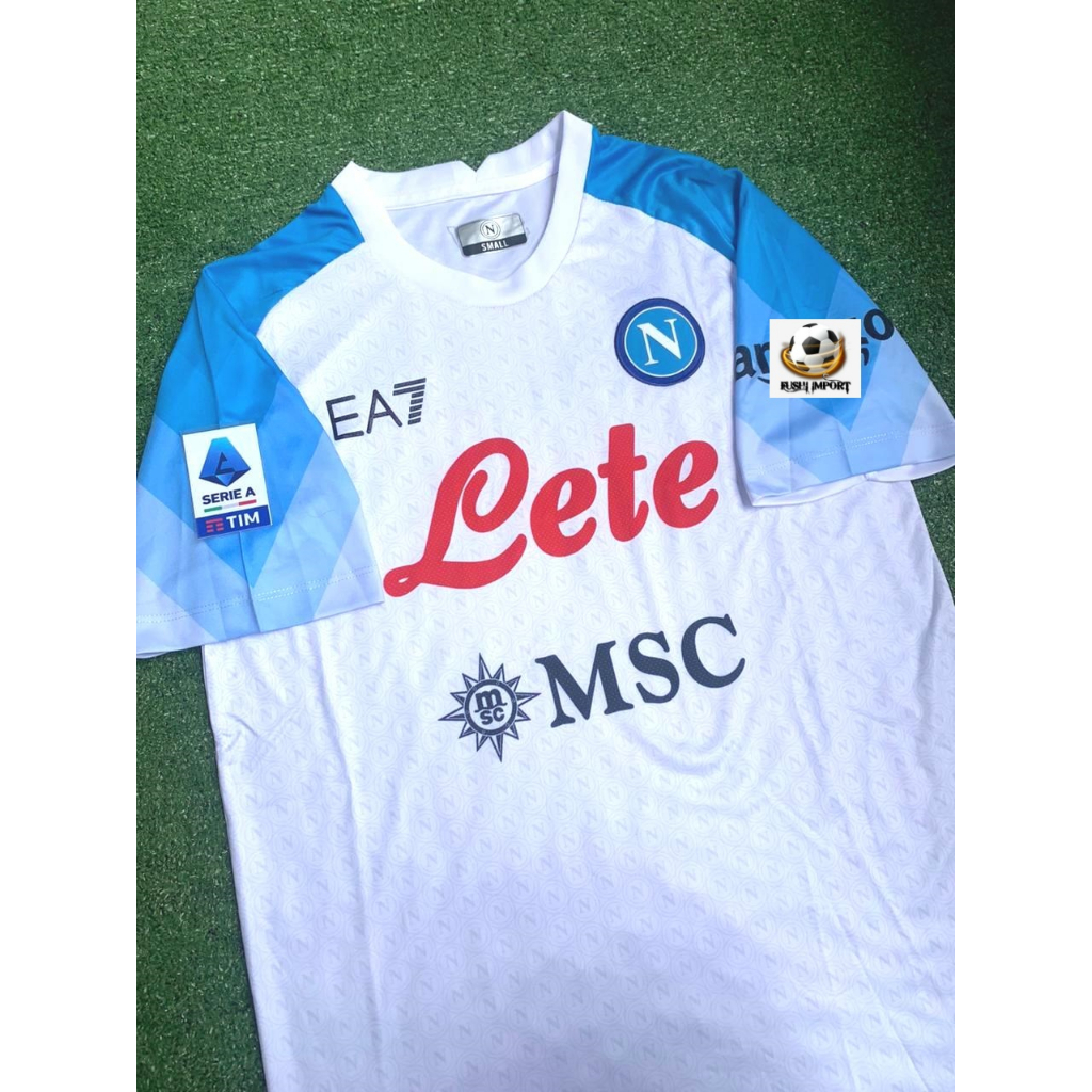 Jersey Baju Bola Napoli Away Full Patch 2022 2023 Grade Ori