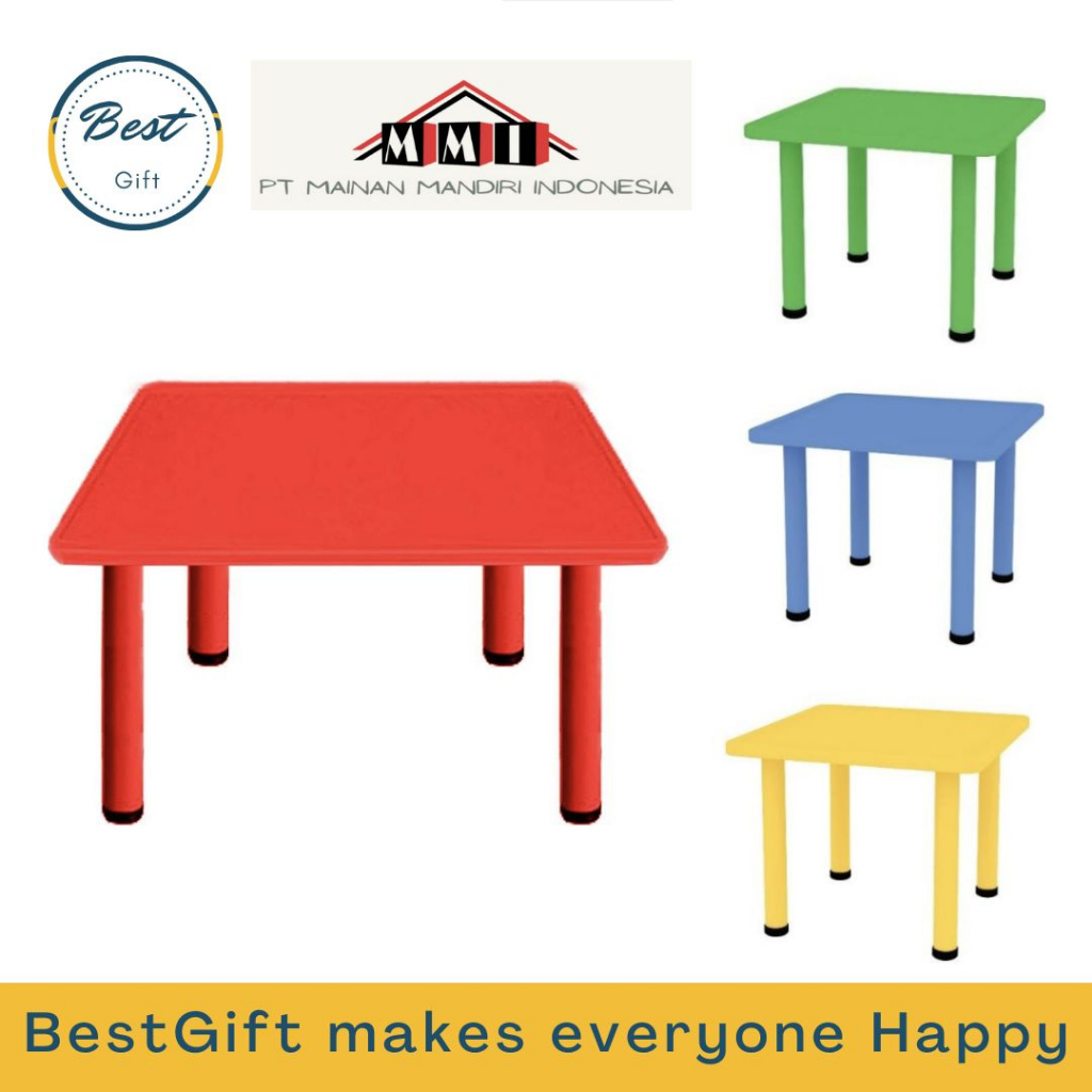 JM-CT102 MEJA PERSEGI BAHAN KOKOH KAKI BESI