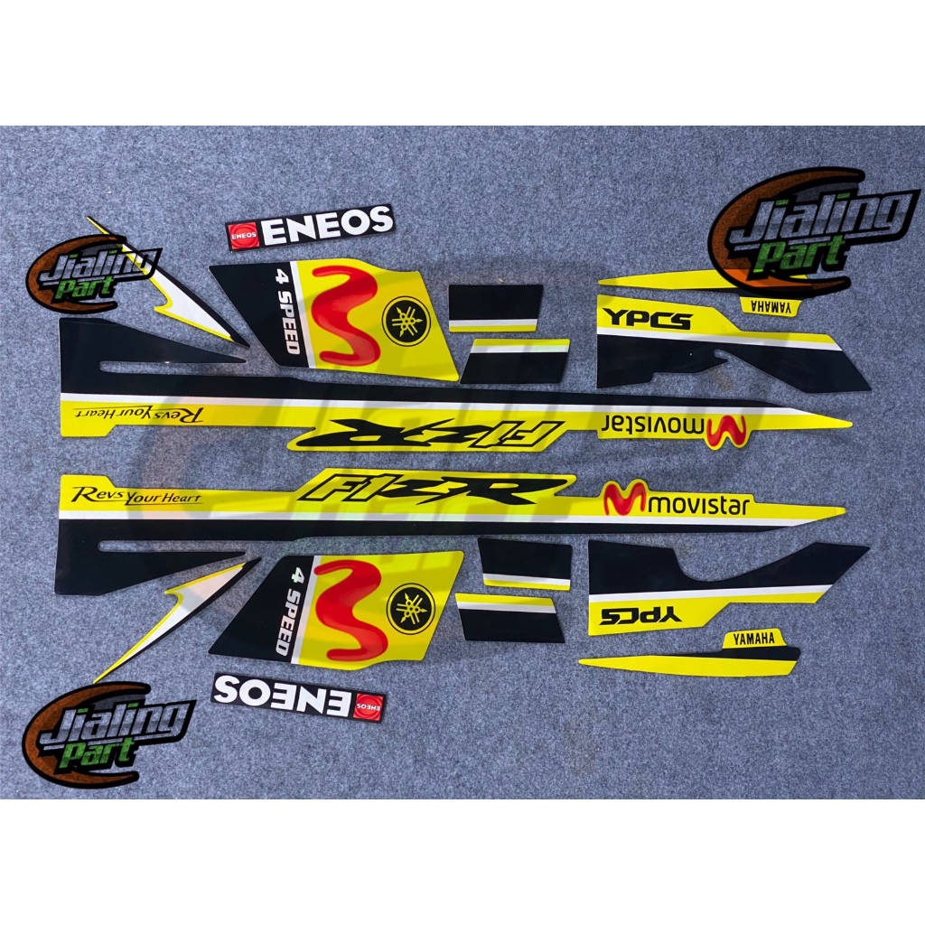 STIKER STICKER  BODI FIZ R STRIPING FIZ R MOVISTAR KUNING
