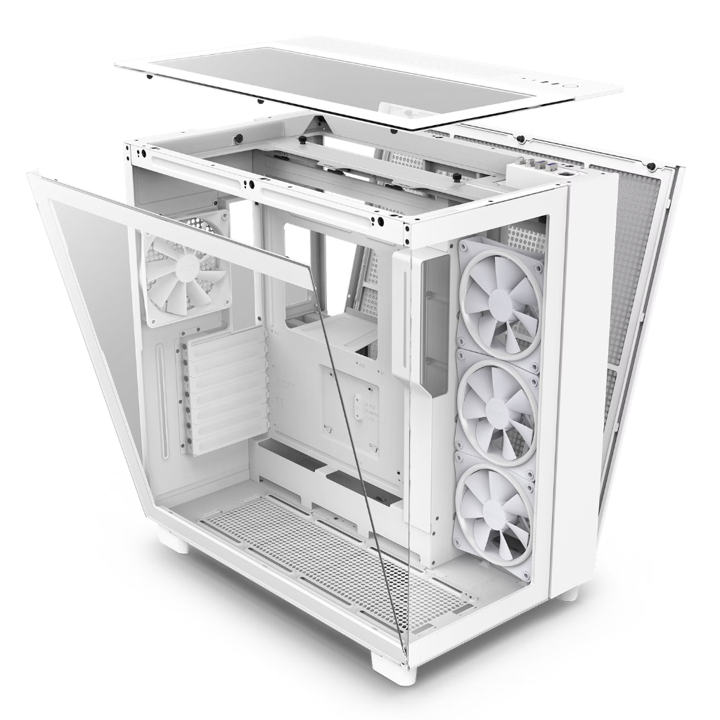 NZXT H9 ELITE Matte White Tempered Glass ATX Gaming Case