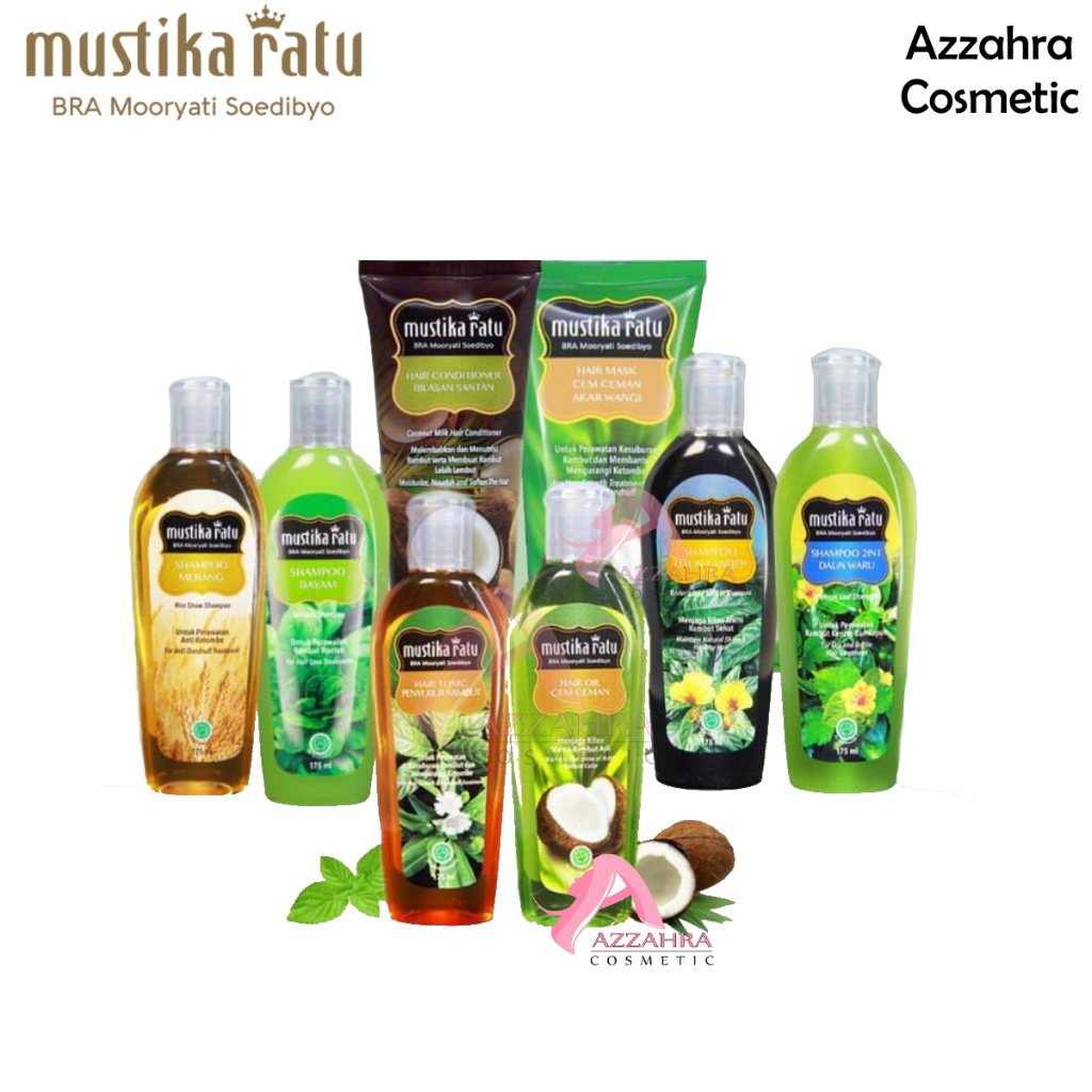 Mustika Ratu Hair Care | Penyubur Rambut Tonic Oil Cem ceman Shampoo Sampo Bilasan Santan Minyak Cendana