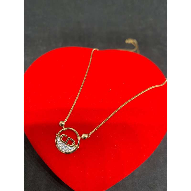 kalung emas asli kdr 700 model italy bermata