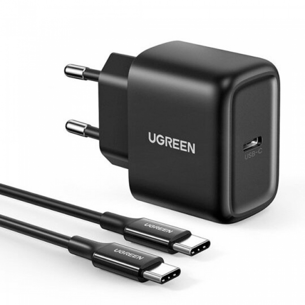 UGREEN ORIGINAL Charger PD 25W Super Fast Charging Samsung Type C to Type C 25 Watt 3A Kepala Adaptor Casan Quick Charge Ori