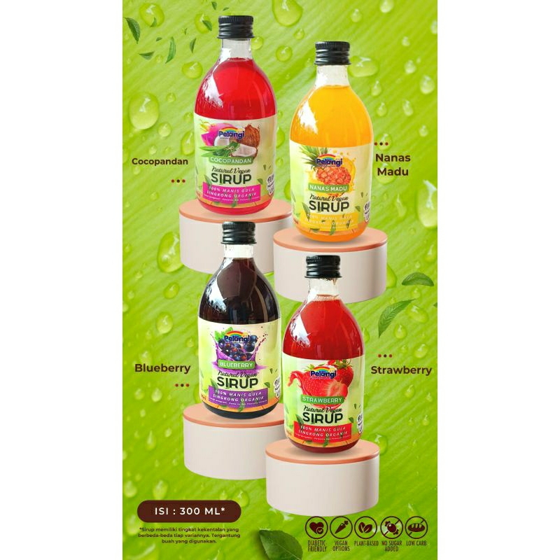 

Sirup Pelangi Sirup Buah Alami Tanpa Pemanis dan Pengawet