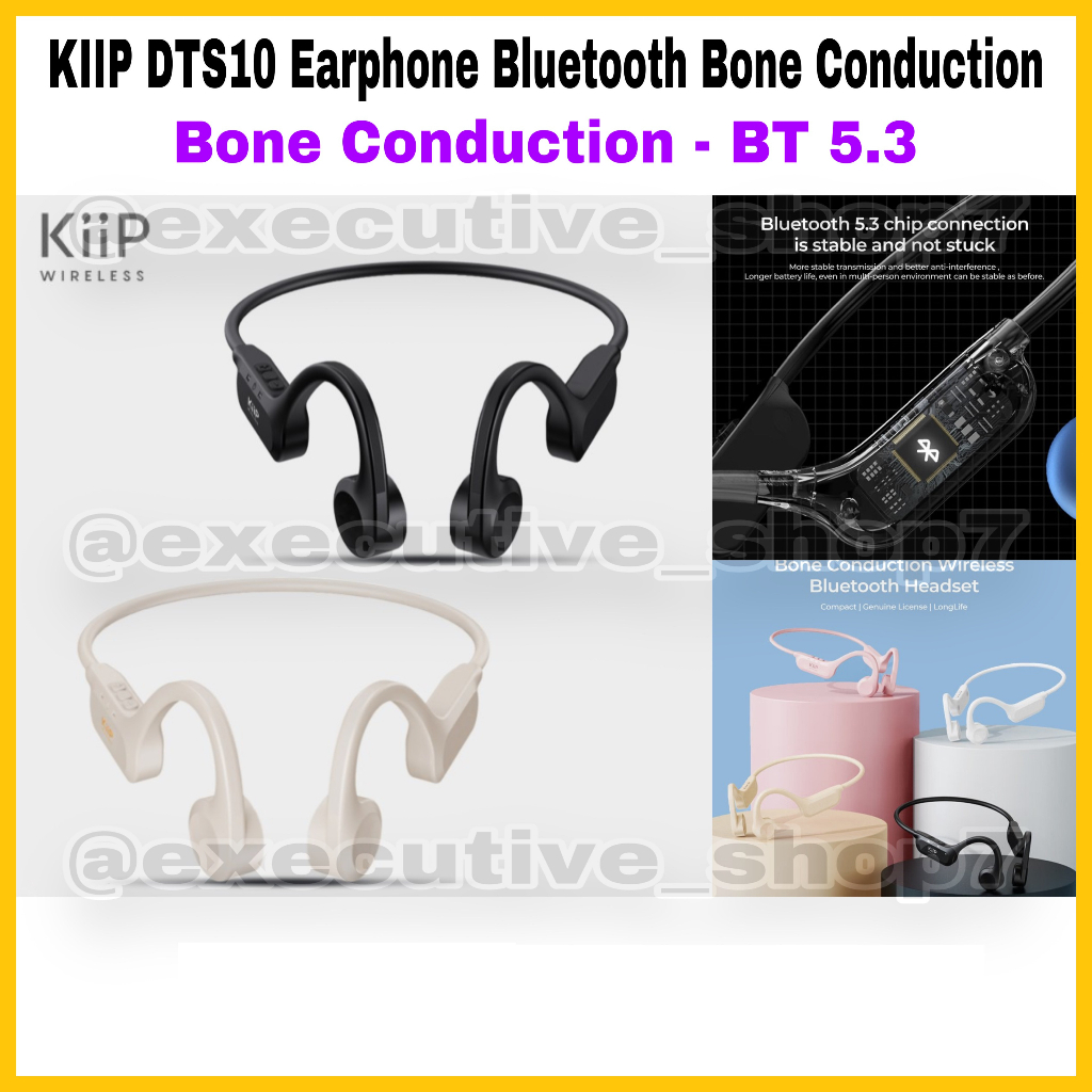 KIIP DTS10 Earphone Bluetooth Bone Conduction - Bone Conduction - BT 5.3