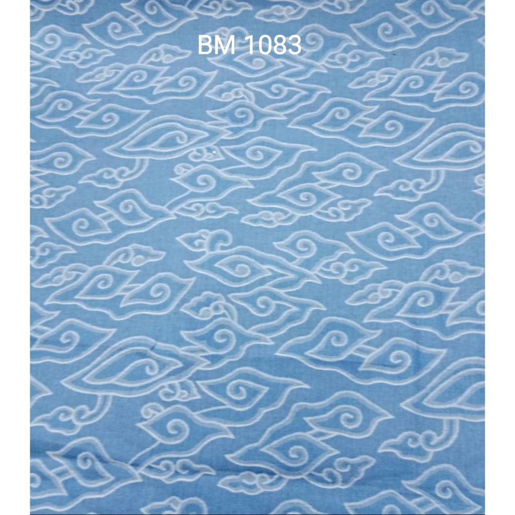 Kain Jacquard Jeans atau Denim Meteran Motif Batik BM_1083