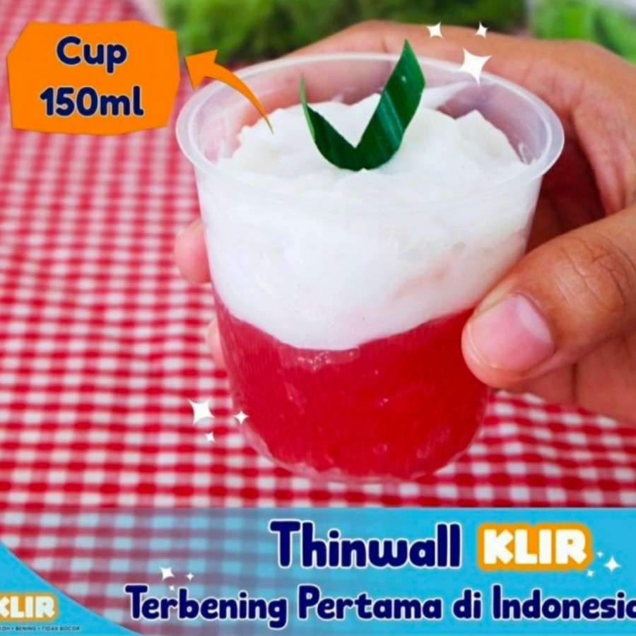 Thinwall KLIR Cup 150ml / Cup Puding 150ml Isi 25pcs