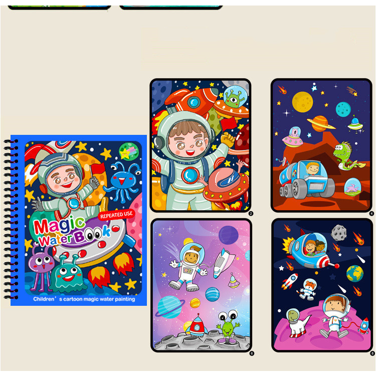 

COD Magic Book Buku Ajaib Pena Air Reusable Pakai Ulang Anak Menggambar