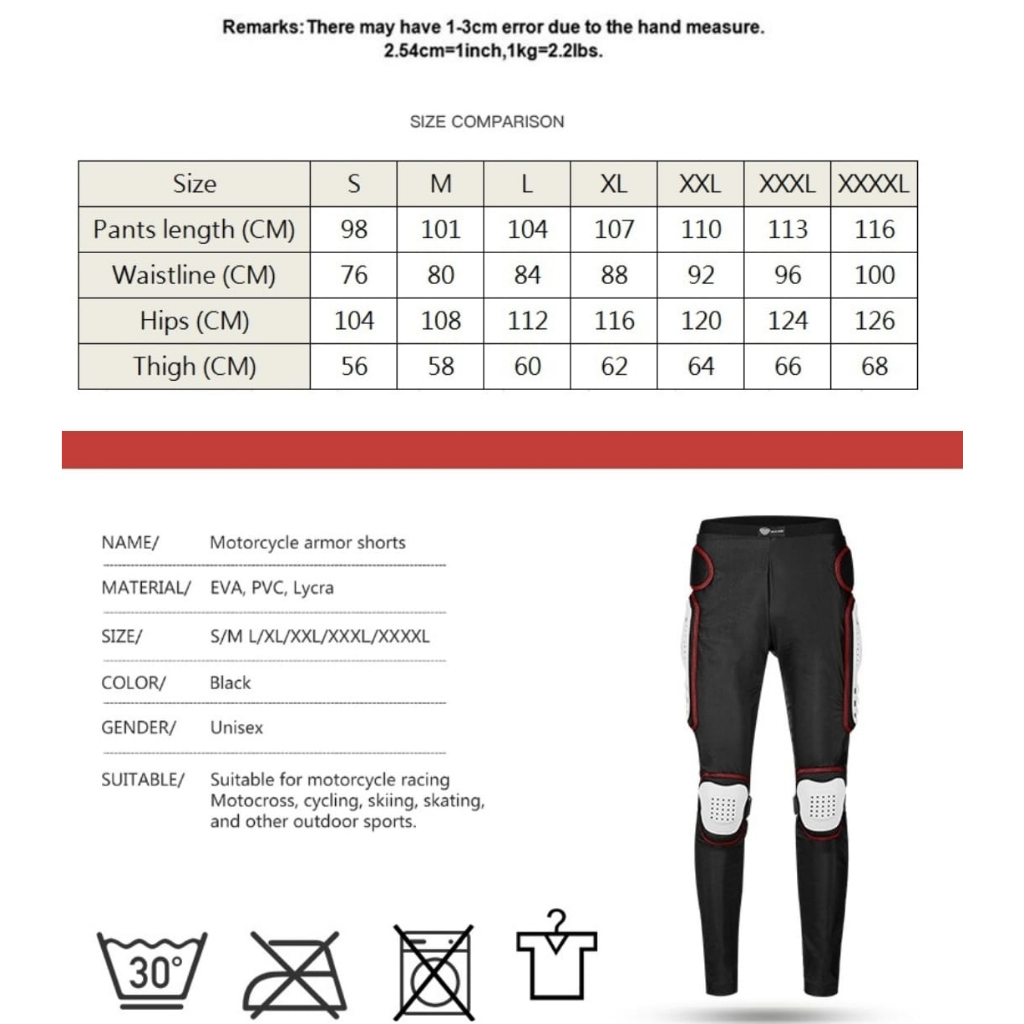 Motorcycle Armor Motocross Longs Pants Riding Protector Sulaite GT319
