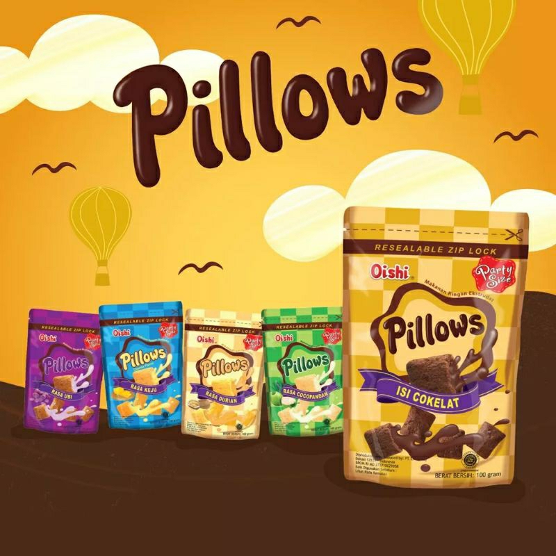 

OISHI PILLOWS ALL VARIANT 100 gram