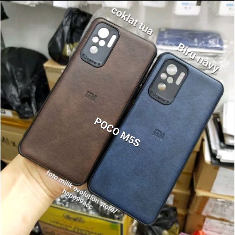 POCO M5S M5 5G soft case leather kulit cover slim