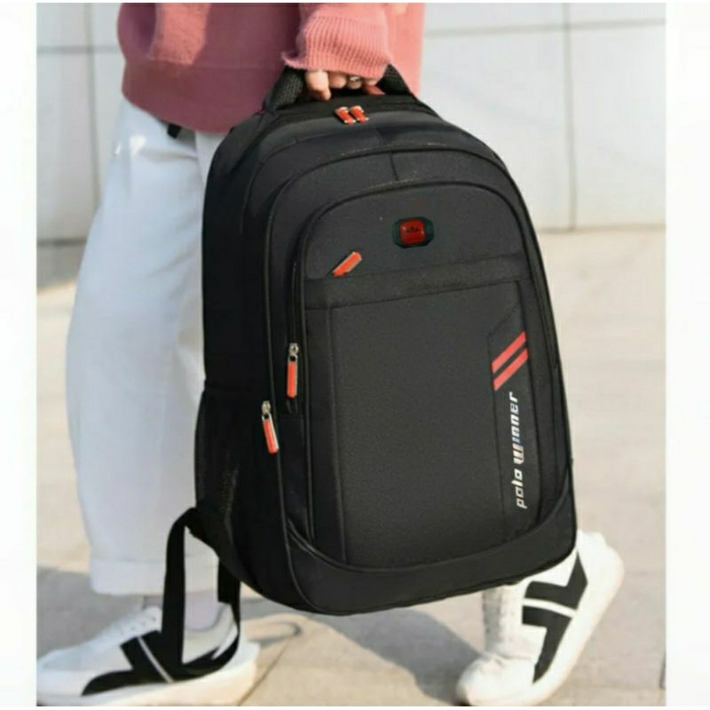 Tas Ransel Sekolah Pria Sma Smp Ransel Laptop Tas Punggung Tas Gendong Backpack Polo Winner 1274