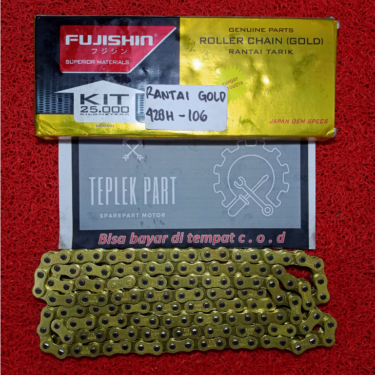 Rantai FUJISHIN/Rantai Gold 428h/Rante Gold 428h/Rantai 428h Gold/Rante 428h Gold/Rantai Motor Satri
