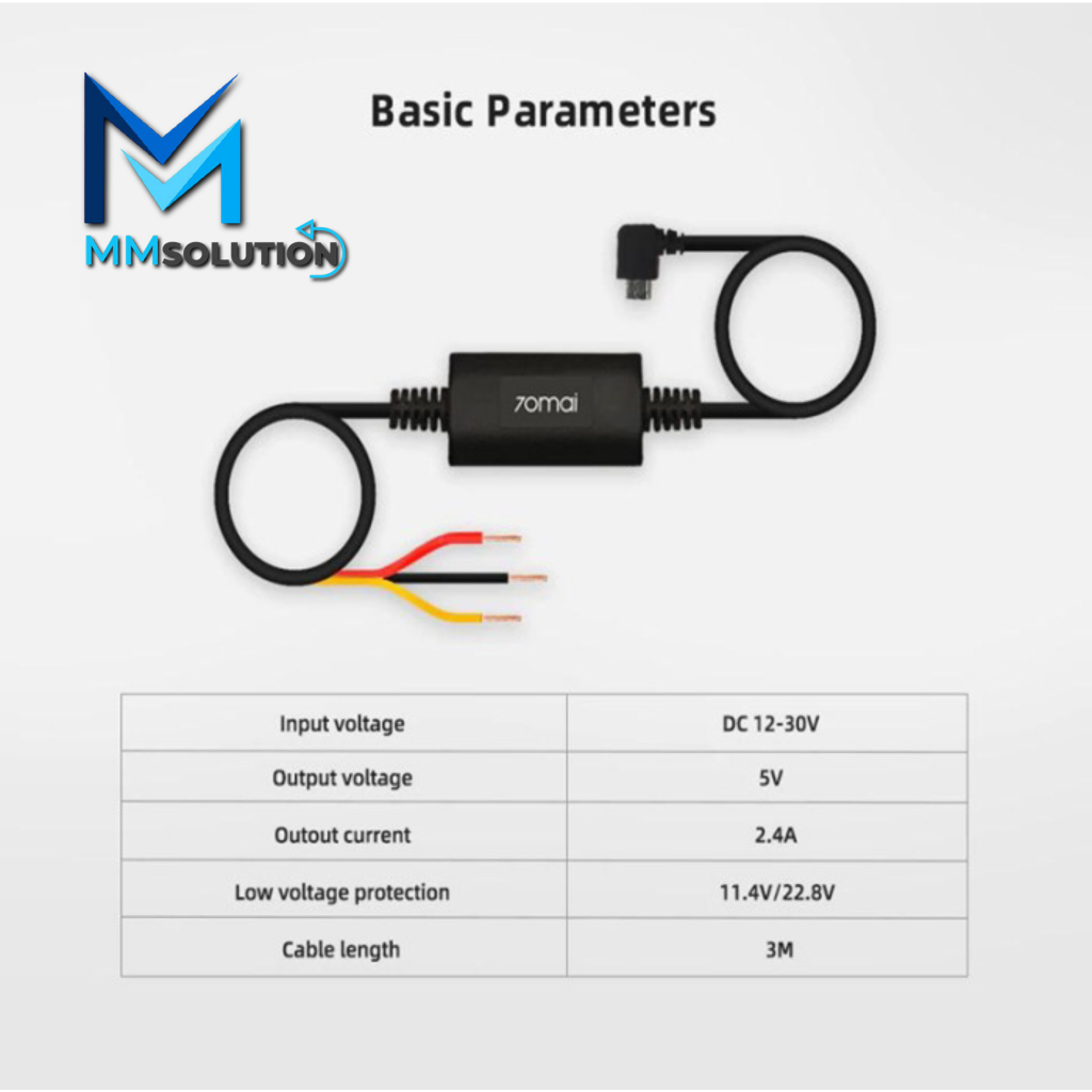 70mai Dashcam Hardwire Kit Untuk Parking Monitor Dash Cam