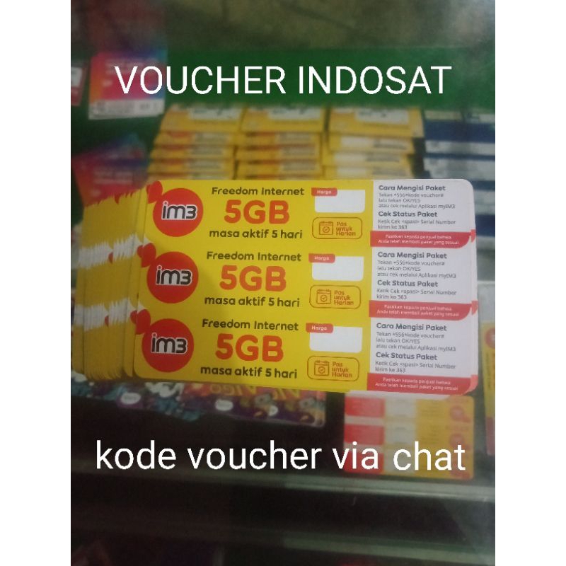 Voucher Indosat 5gb 5hari