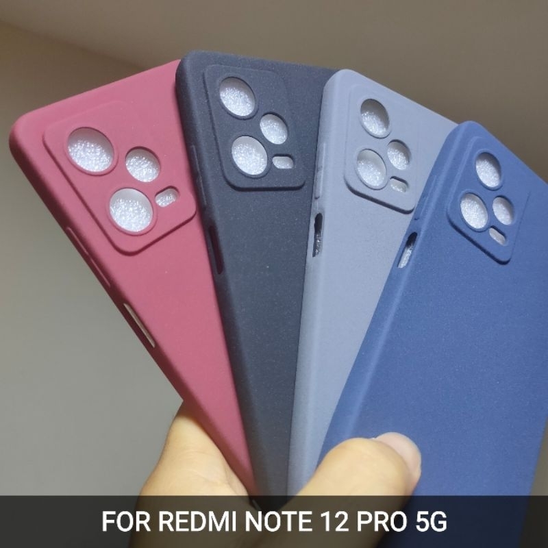 CASE REDMI NOTE 12 PRO 5G SOFTCASE SANDSTONE SILIKON CASING ANTI SLIP