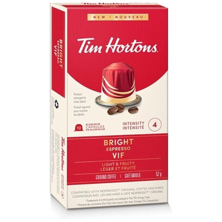 

TIM HORTONS NESPRESSO BRIGHT ESPRESSO 10 CAPS