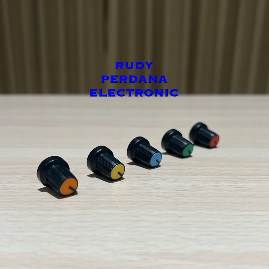 KNOP KNOB TUTUP POTENSIO MIXER PLASTIK WARNA WARNI 15x18 15 18 MM