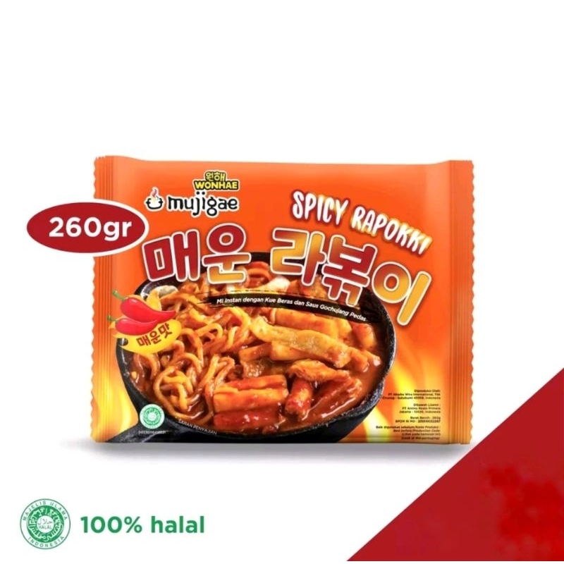 

MUJIGAE BY WONHAE SPICY RAPOKKI 260 GR - RAMEN TOPOKKI / TTEOKBOKKI