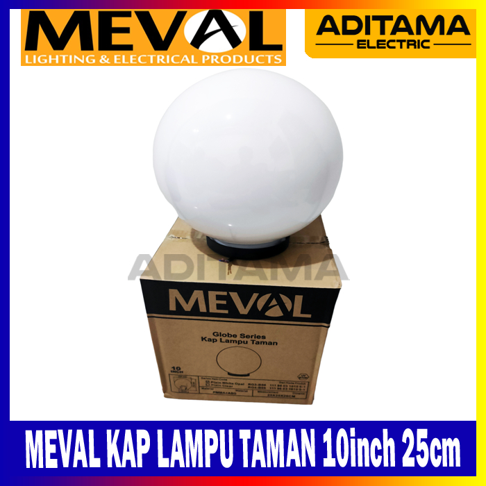 MEVAL KAP LAMPU TAMAN PAGAR OUTDOOR PUTIH 10inch 25cm